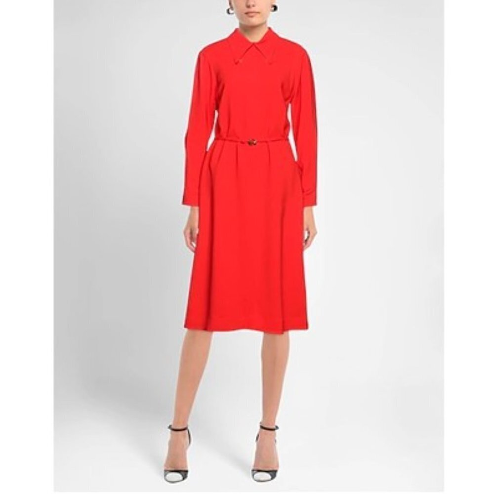 Victoria Beckham Red Midi Dress
